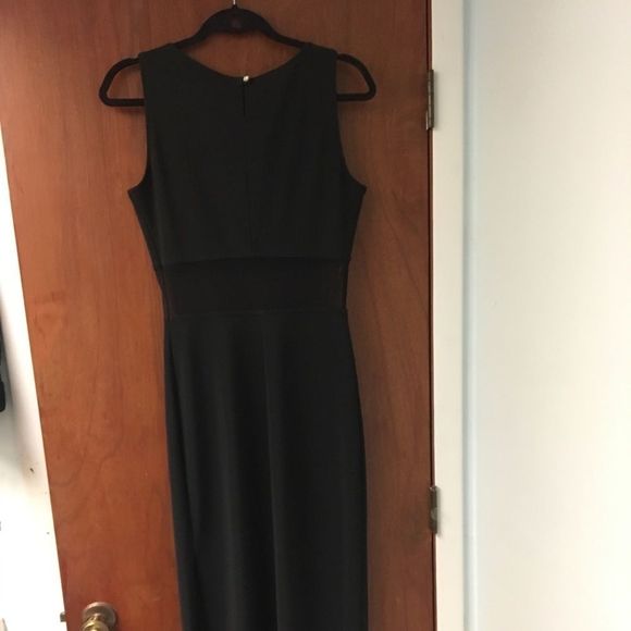 Vintage Black Dress with See-Through Midriff - Picture 2 of 4